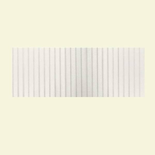 Swanstone 8 ft. x 3 ft. Beadboard One Piece Easy Up Adhesive Wainscot in Tahiti Ivory-DISCONTINUED