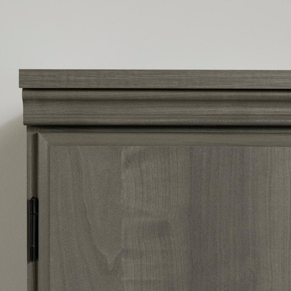 Gray Maple Freestanding Storage Cabinet with Adjustable Shelving