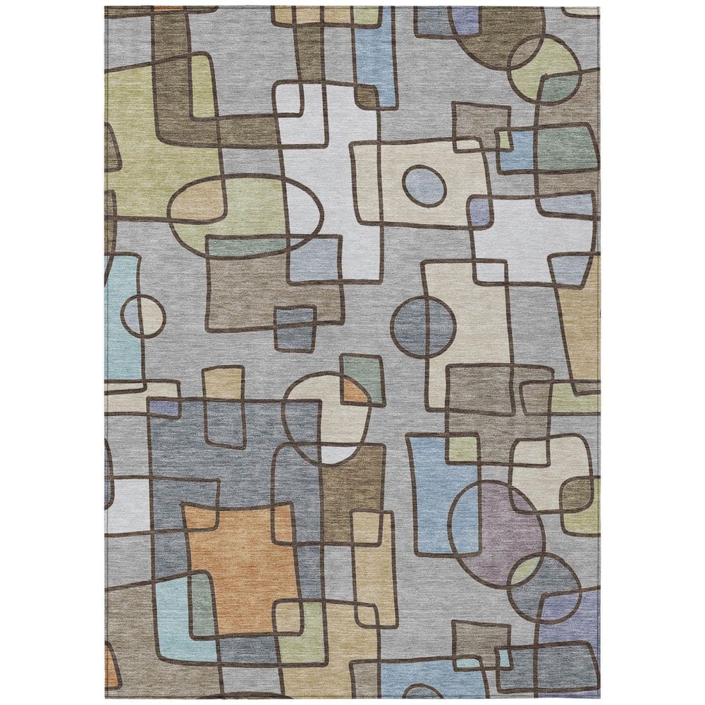 Chantille Machine Washable Indoor/Outdoor Abstract ACN2503 Gray 8 ft. x 10 ft. Area Rug price history on PriceWatchPro