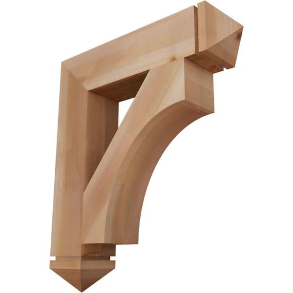 Ekena Millwork 5.5 in. x 32 in. x 28 in. Western Red Cedar Westlake Arts and Crafts Smooth Bracket