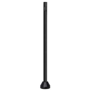 6 ft. Black Outdoor Lamp Post with Convenience Outlet fits 3 in. Post Top Fixtures