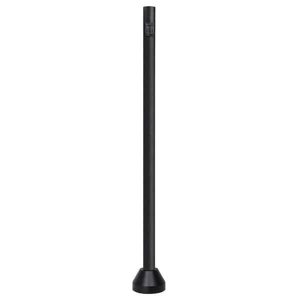 6 ft. Black Outdoor Lamp Post with Convenience Outlet fits 3 in. Post Top Fixtures