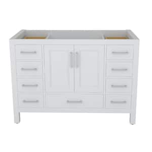 47.24 in. W x 21.65 in. D x 33.54 in. H 2-Doors Bath Vanity Cabinet without Top in White