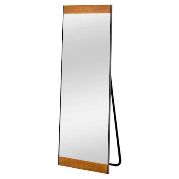 Unbranded 21 in. W x 64 in. H Modern Rectangular Full Length Framed Black Floor Mirror Vanity Mirror