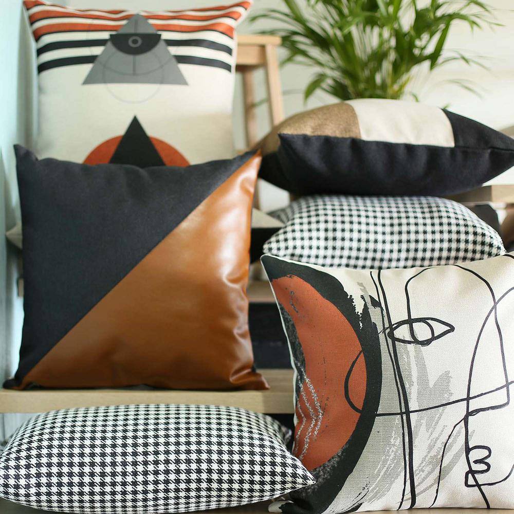 Boho-Chic Euro Abstract Geometric Polyester Throw Pillow Covers