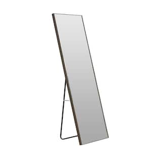 17 in. W x 60 in. H Rectangular Framed Wall Bathroom Vanity Mirror in Gray Full Length Mirror