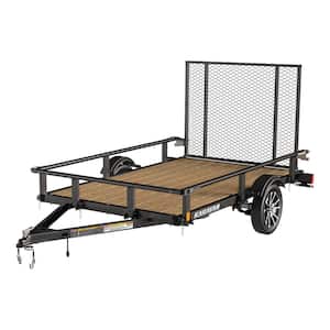 5 ft. x 8 ft. Wood Floor Utility Trailer Kit w/ Patented Pivot Down Rail System