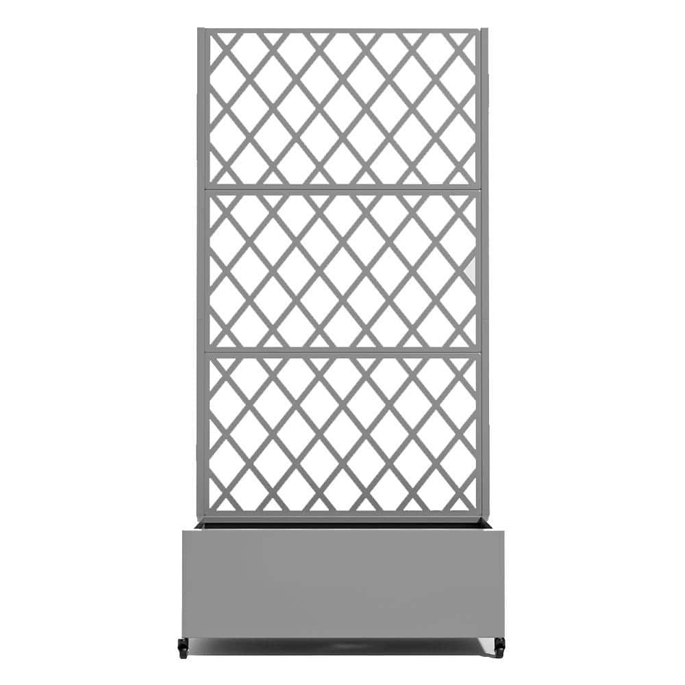 70.9 in. x 35 in. x 16 in. Metal Rectangular Planter Box With Climbing Frame Gray price history on PriceWatchPro