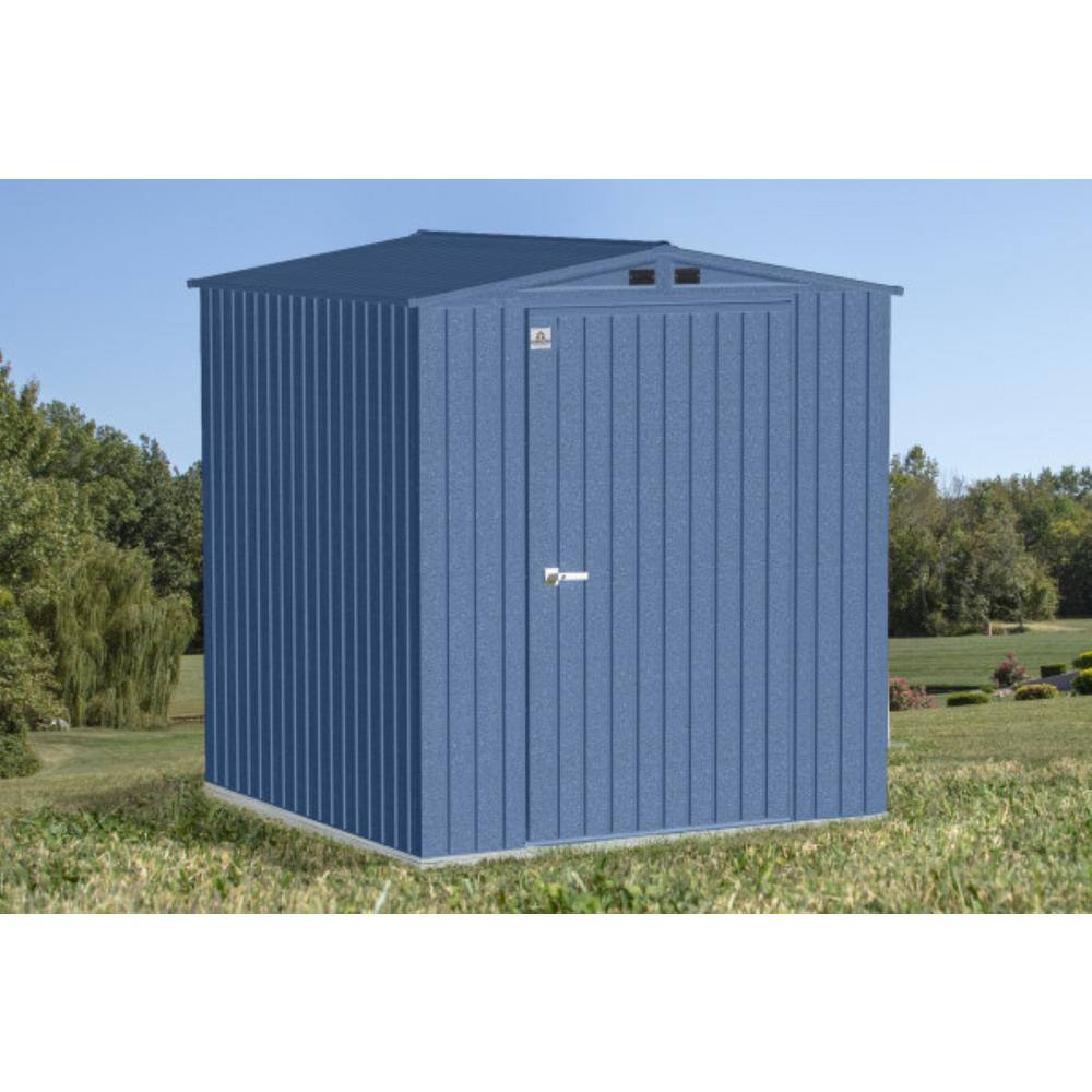 Elite 6 ft x 6 ft Blue Galvanized Steel Storage Shed