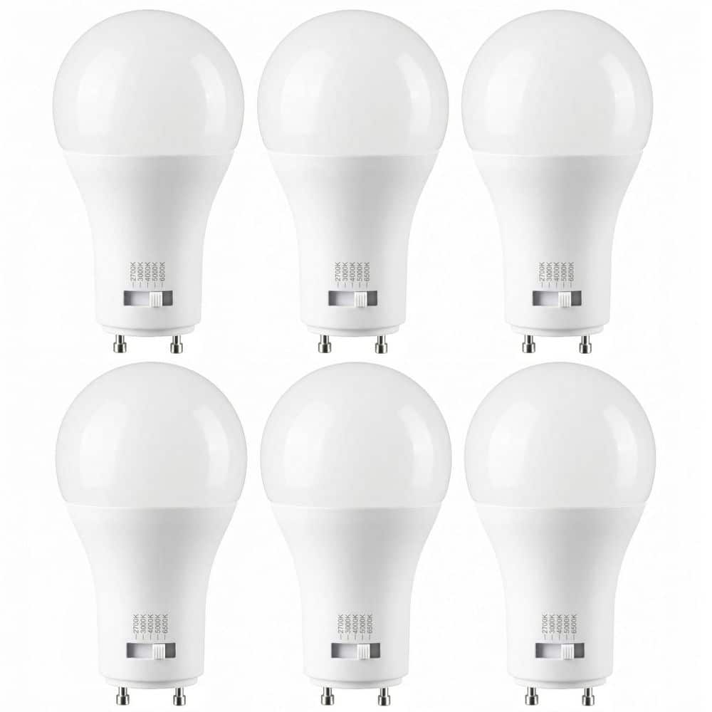 100-Watt Equivalent A19 Dimmable GU24 Twist Lock Base 90 CRI LED Light Bulb, 5SCT Selectable Color Temperature (6-Pack) price history on PriceWatchPro