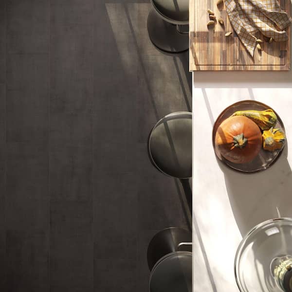 Sample - Unico Smoke 6 in. x 6 in. Concrete Look Porcelain Floor and Wall Tile