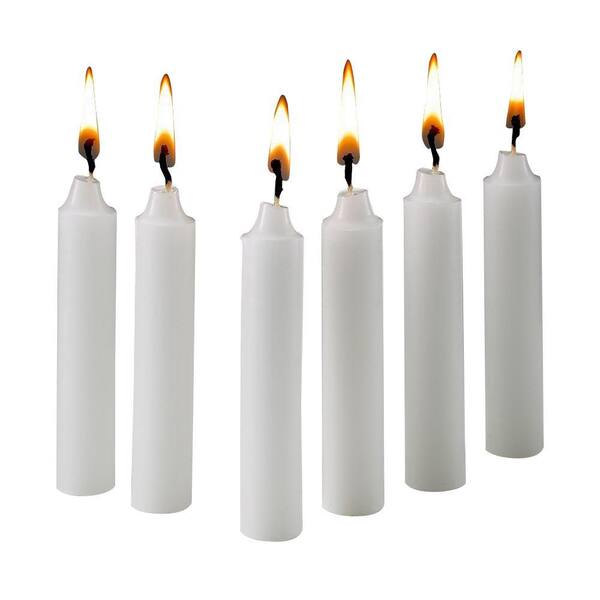 Light In The Dark 4.1/2 in. H White Taper Candles (Set of 72)