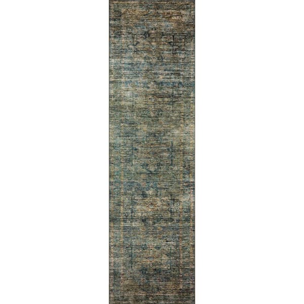 Anniston Lagoon/Multi 2 ft. 6 in. x 7 ft. 6 in. Machine Washable Runner Rug