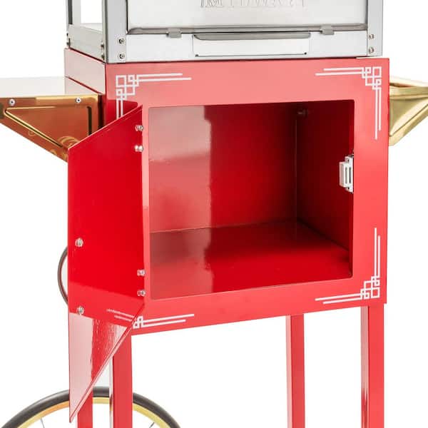 Olde Midway 640 W 4 oz. Red Vintage Style Popcorn Machine with