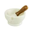 The Novogratz White Marble Natural Mortar & Pestle Set