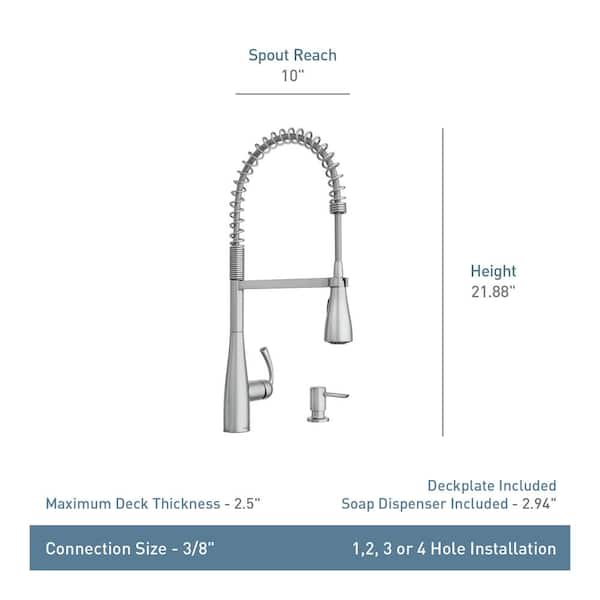 Moen Edwyn Spot Resist Stainless 1-Handle Deck Mount Pull-down Commercial/Residential Kitchen Faucet Moen Edwyn Spot Resist Stainless 1-Handle Deck Mount Pull-down Commercial/Residential Kitchen Faucet