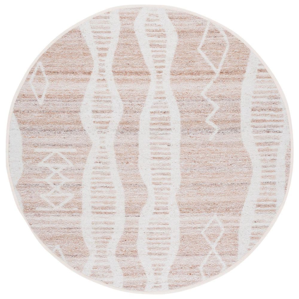 Sahara 6 ft. x 6 ft. Natural/Ivory Geometric Aztec Round Area Rug price history on PriceWatchPro