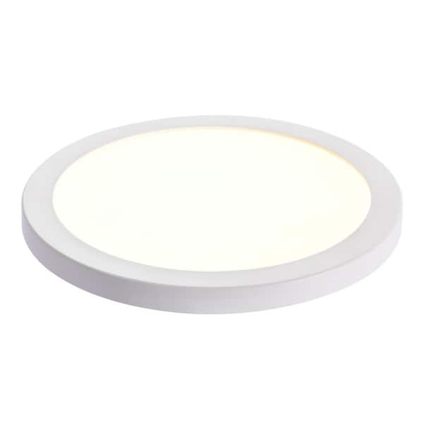 9 in. White Round Flat 3000K 4000K 5000K Integrated LED Flush Mount Ceiling Light Disk Light for Hallway Living Room