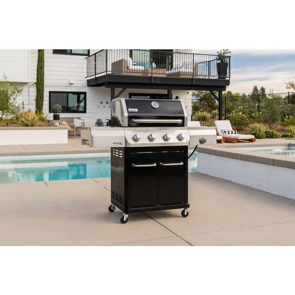 Nexgrill Gourmet Pro 4-Burner Propane Gas Grill with Side Burner