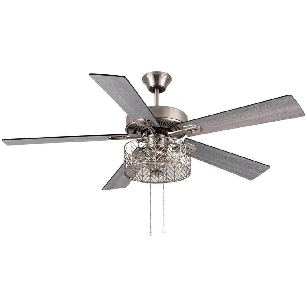 River of Goods Industrial 52 in. Indoor Nickel Ceiling Fan Ceiling Fan