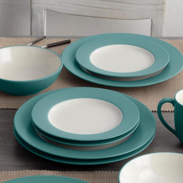 Noritake Colorwave Turquoise 16-Piece Rim (Turquoise) Stoneware