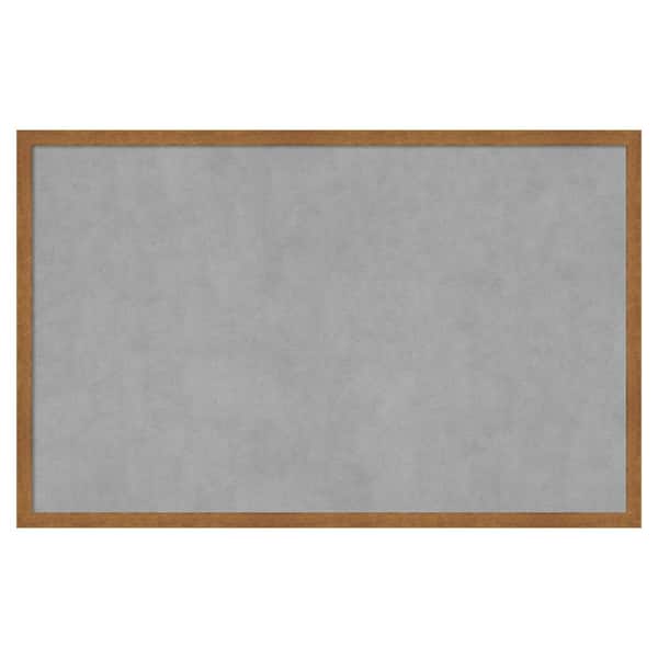 Amanti Art Carlisle Blonde Narrow 33 in. x 21 in. Framed Magnetic Board