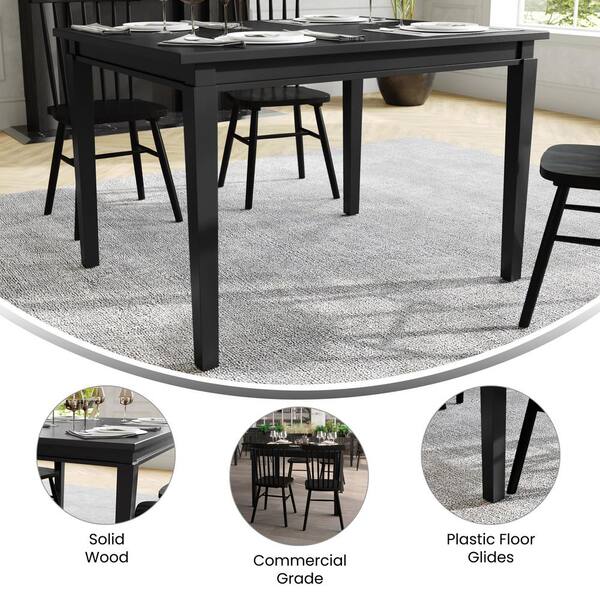 Carnegy Avenue Henry Commercial Grade Black Matte Wood 36.25 Carnegy Avenue Henry Commercial Grade Black Matte Wood 36.25