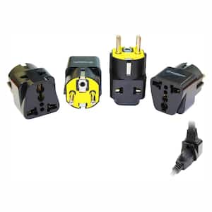 Universal to German 2-in-1 Plug Adapter (4-Pack)
