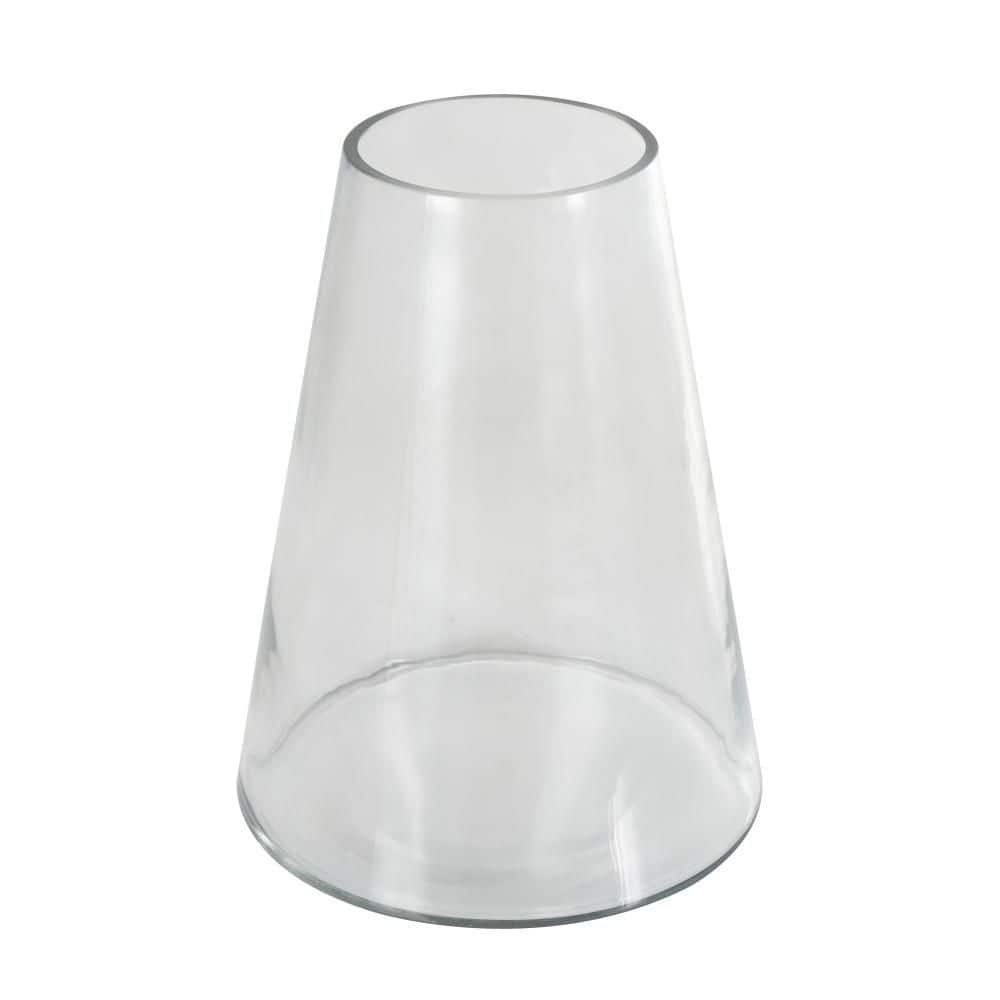 12 in. Clear Cone Shaped Glass Decorative Vase price history on PriceWatchPro