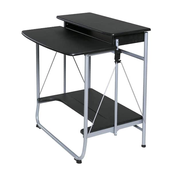 black folding desk table