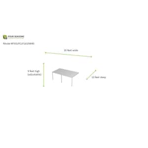 Contempra Aluminum 16 ft. x 10 ft. White Patio Cover with 3 in. Solid Insulated Roof Panels 40 lb. Snow Load 3 Posts