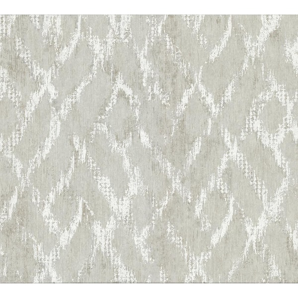 Brewster Bunter Light Grey Distressed Geometric Paper Strippable Roll (Covers 57.8 sq. ft.)