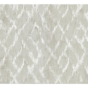 Bunter Light Grey Distressed Geometric Wallpaper Sample