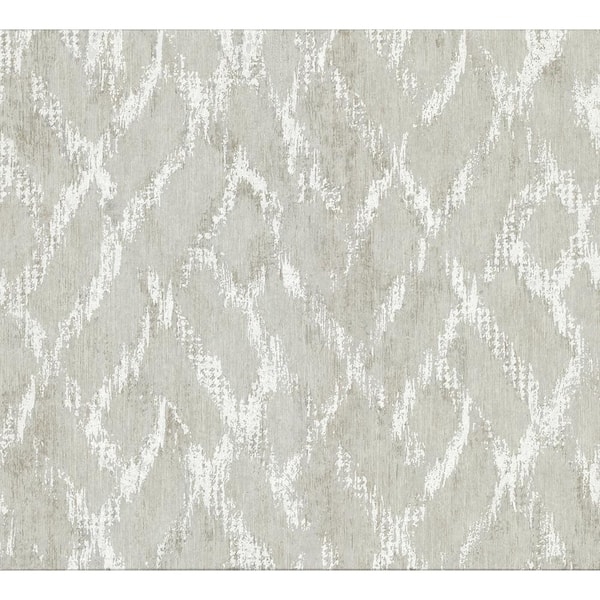 Brewster Bunter Light Grey Distressed Geometric Wallpaper Sample