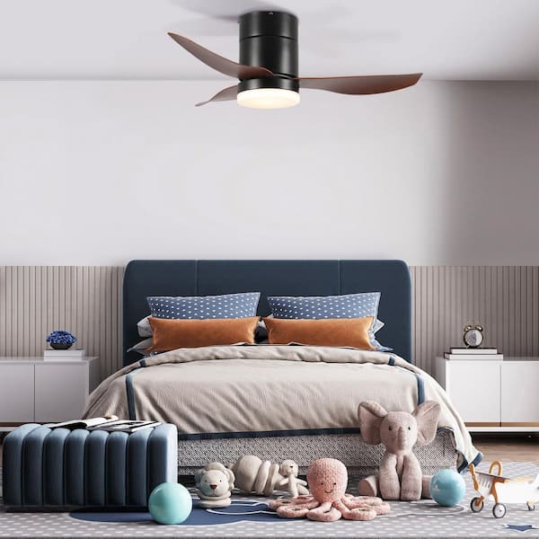 3.3 ft. Brown Ceiling Fan with LED Light and Remote Control, 6-Speed Modes, 2 Rotating Modes, Timer