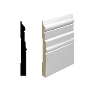 RMB 625 11/16 in. D x 6-1/4 in. W x 96 in. L Primed Finger-Joined Pine Baseboard Molding 1-Piece 8 ft. Total