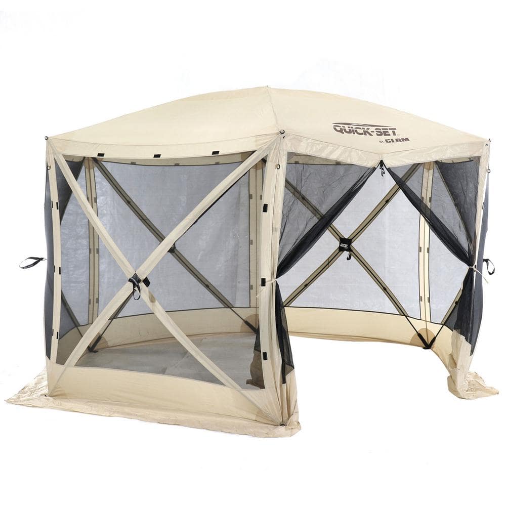 UPC 719921128174 product image for Quick-Set Escape 11.5 x 11.5 Foot Portable Outdoor Camping Shelter, Tan | upcitemdb.com