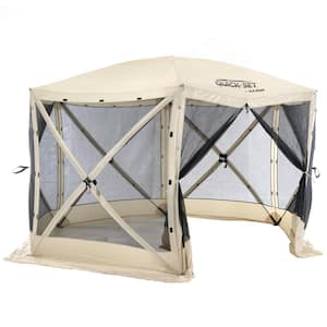 Quick-Set Escape 11.5 x 11.5 Foot Portable Outdoor Camping Shelter, Tan