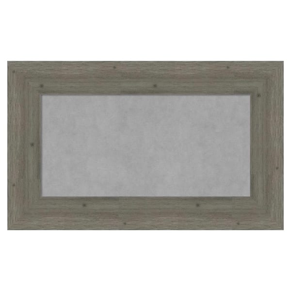 Amanti Art Fencepost Grey 31 in. x 19 in. Framed Magnetic Board
