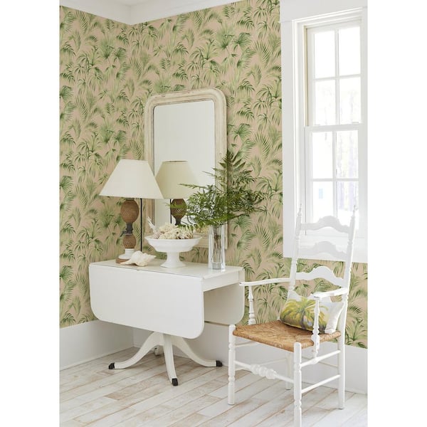 Manaus Pink Palm Frond Matte Paper Pre-Pasted Wallpaper