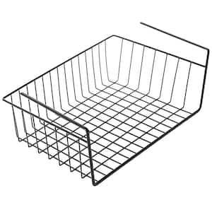Hanging Under Shelf Storage Basket (6 Pack) - HR026, Black x 6