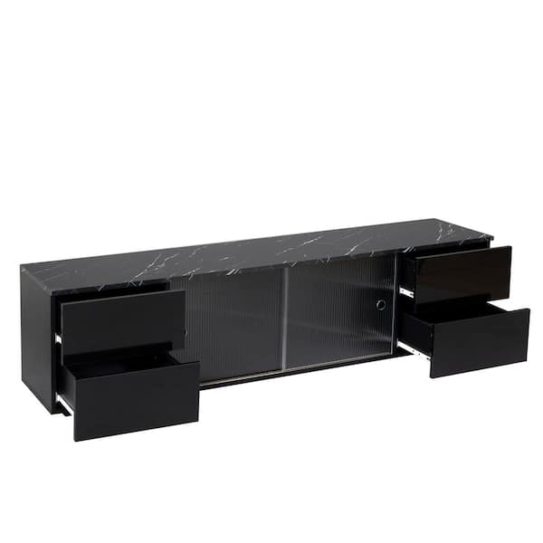 Unbranded 62.99 in. W x 13.78 in. D x 15.75 in. H Bathroom Black Linen Cabinet