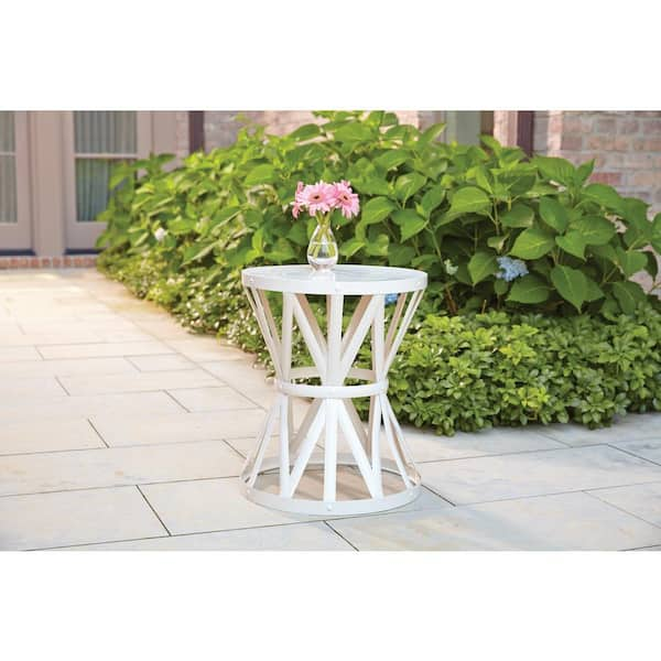 round metal garden stool