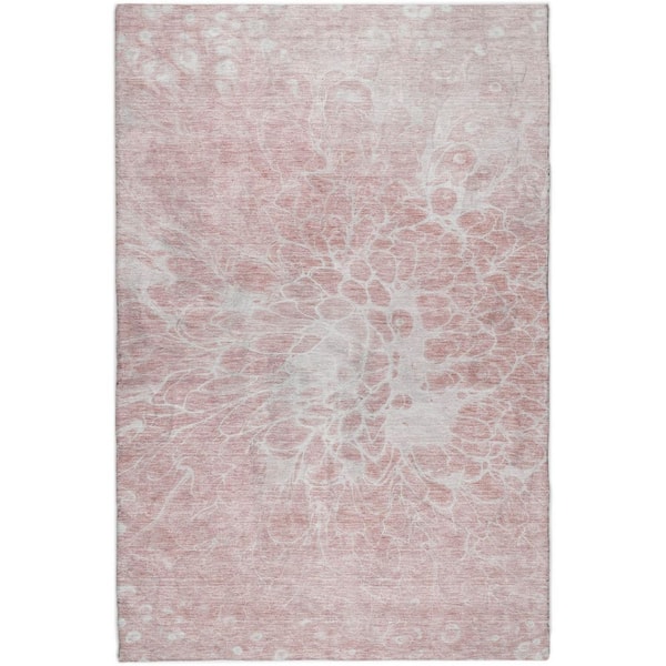Dream Shag Premium Machine Washable Abstract ADS653 Pink 10 ft. x 14 ft. Area Rug