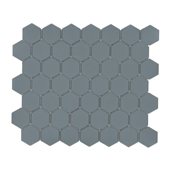 MSI Cielo Azul 1.5 in. Hexagon 10 in. x 11 in. Glossy Porcelain