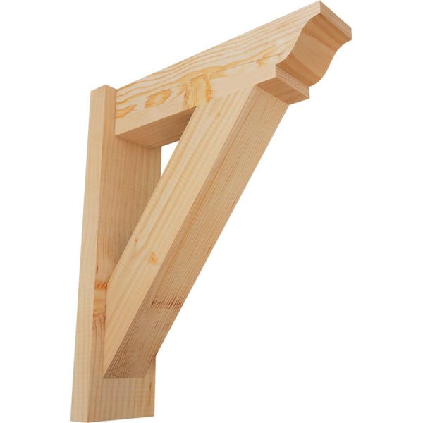 Ekena Millwork 6 in. x 22 in. x 18 in. Douglas Fir Traditional Smooth Outlooker