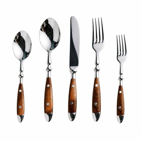20-Piece Classic 18/10 Stainless Steel Flatware Set for 4 with Mirror Polished Finish and Western Style