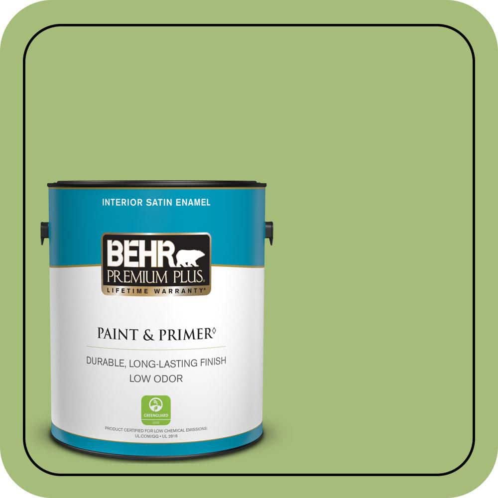 1 gal. #P370-5 Lazy Caterpillar Satin Enamel Low Odor Interior Paint & Primer price history on PriceWatchPro