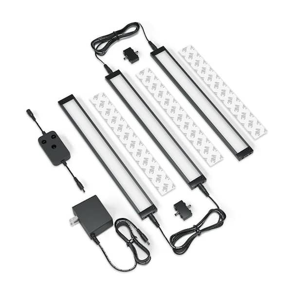 BLACK+DECKER Works with Alexa Smart Under Cabinet Lighting Kit, Adjustable  LEDs, (6) 9 Bars, White,A Certified for Humans Device