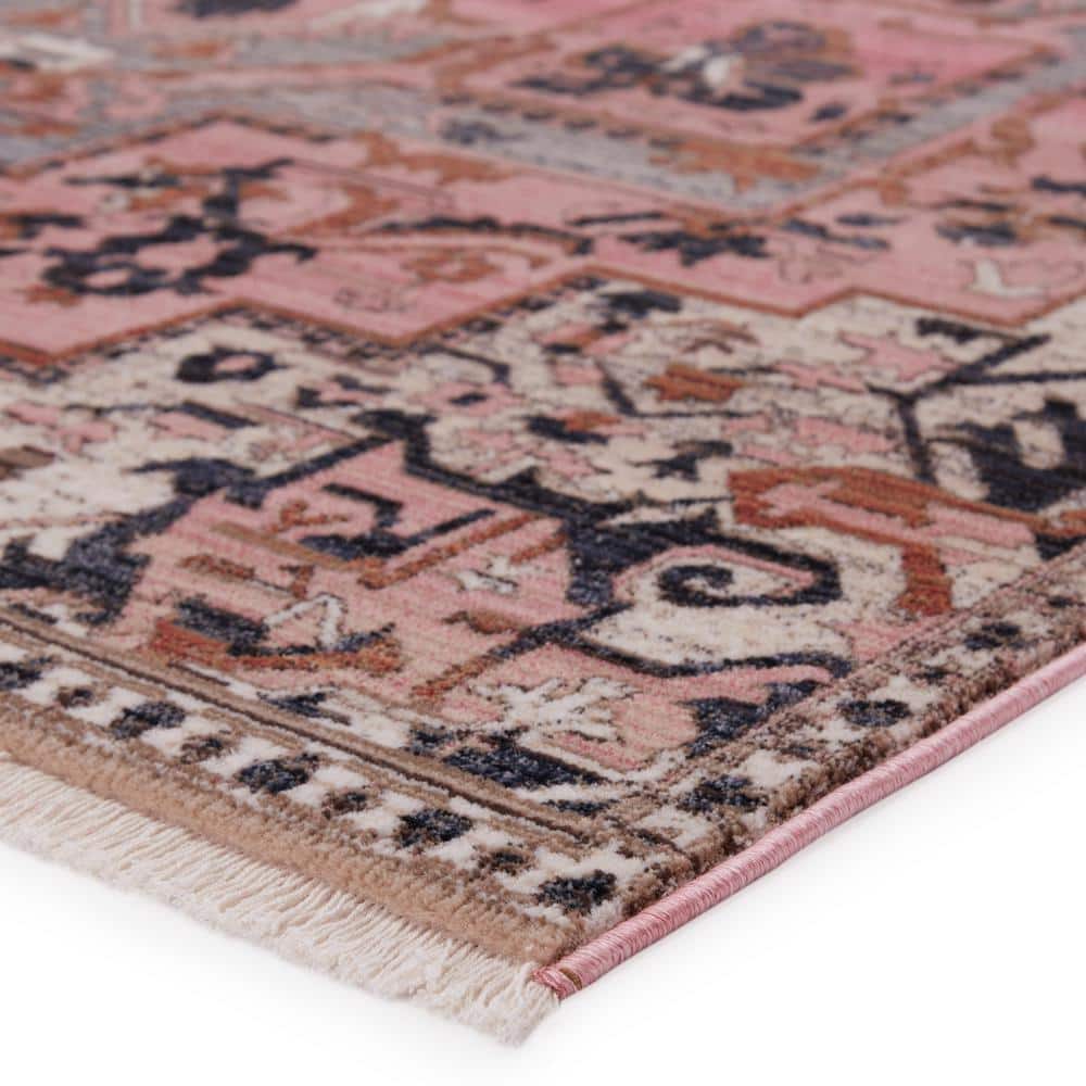 Reversible Gray Medallion 8' x 10' Synthetic Area Rug